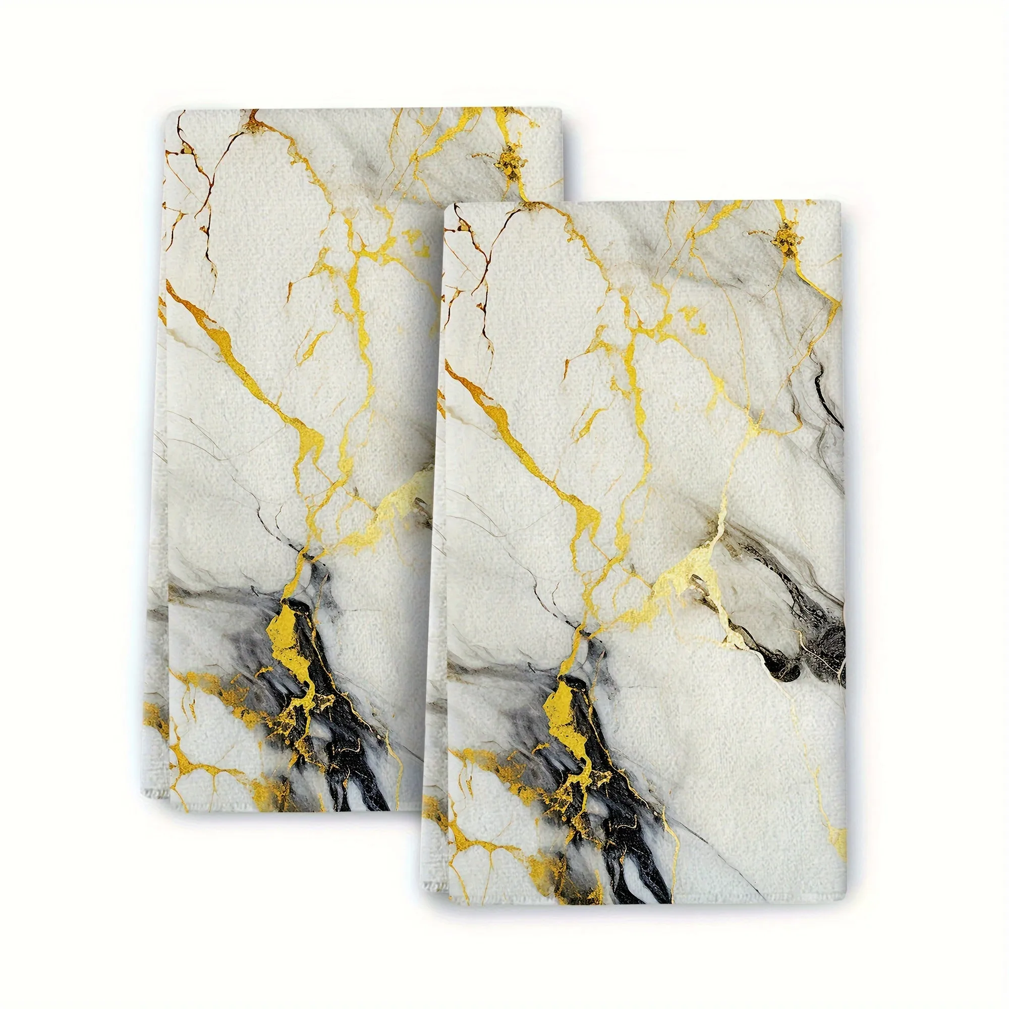 2pcs Southwest Printed Hand Towels Stylish Kitchen Decor