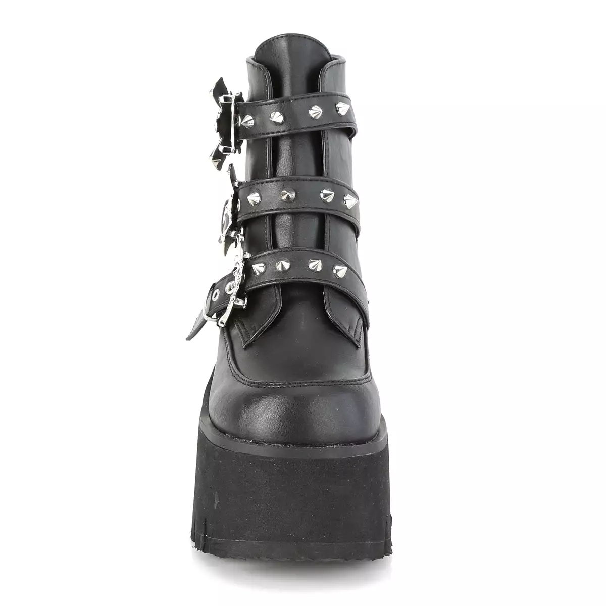 3 Inch Heel ASHES-55 Black Pu