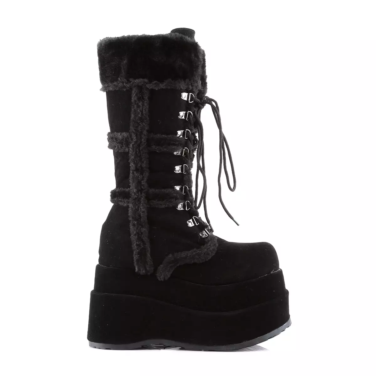 4 Inch Platform BEAR-202 Black Suede