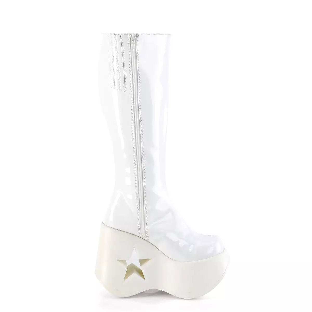 5 Inch Platform DYNAMITE-218 White Glitter