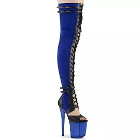 8 Inch Heel FLAMINGO-3027 Blue Suede