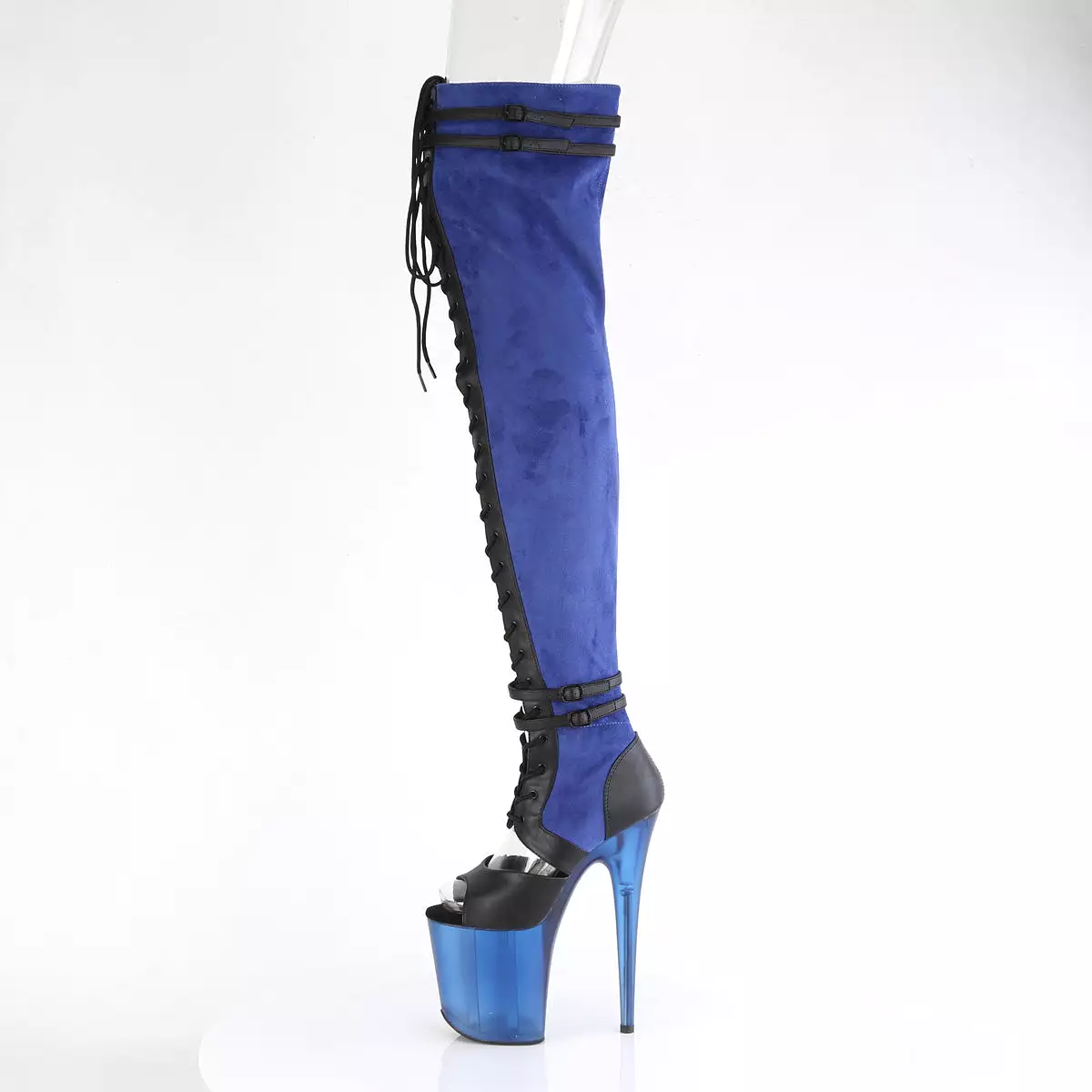 8 Inch Heel FLAMINGO-3027 Blue Suede