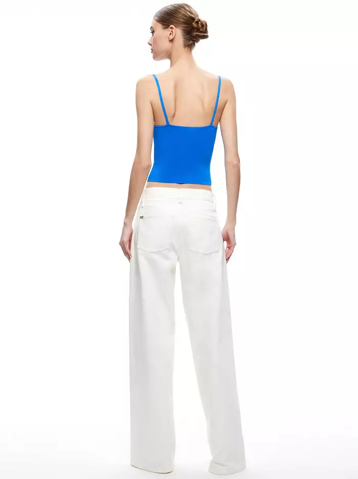 Alice + Olivia - Rhona Twist Front Tank - Sapphire