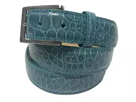 Alligator Skin Glossy Belt Turquoise