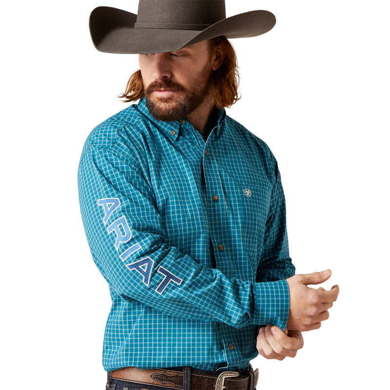 'Ariat' Men's Pro Series Team Wayland Classic Fit Button Down - Blue