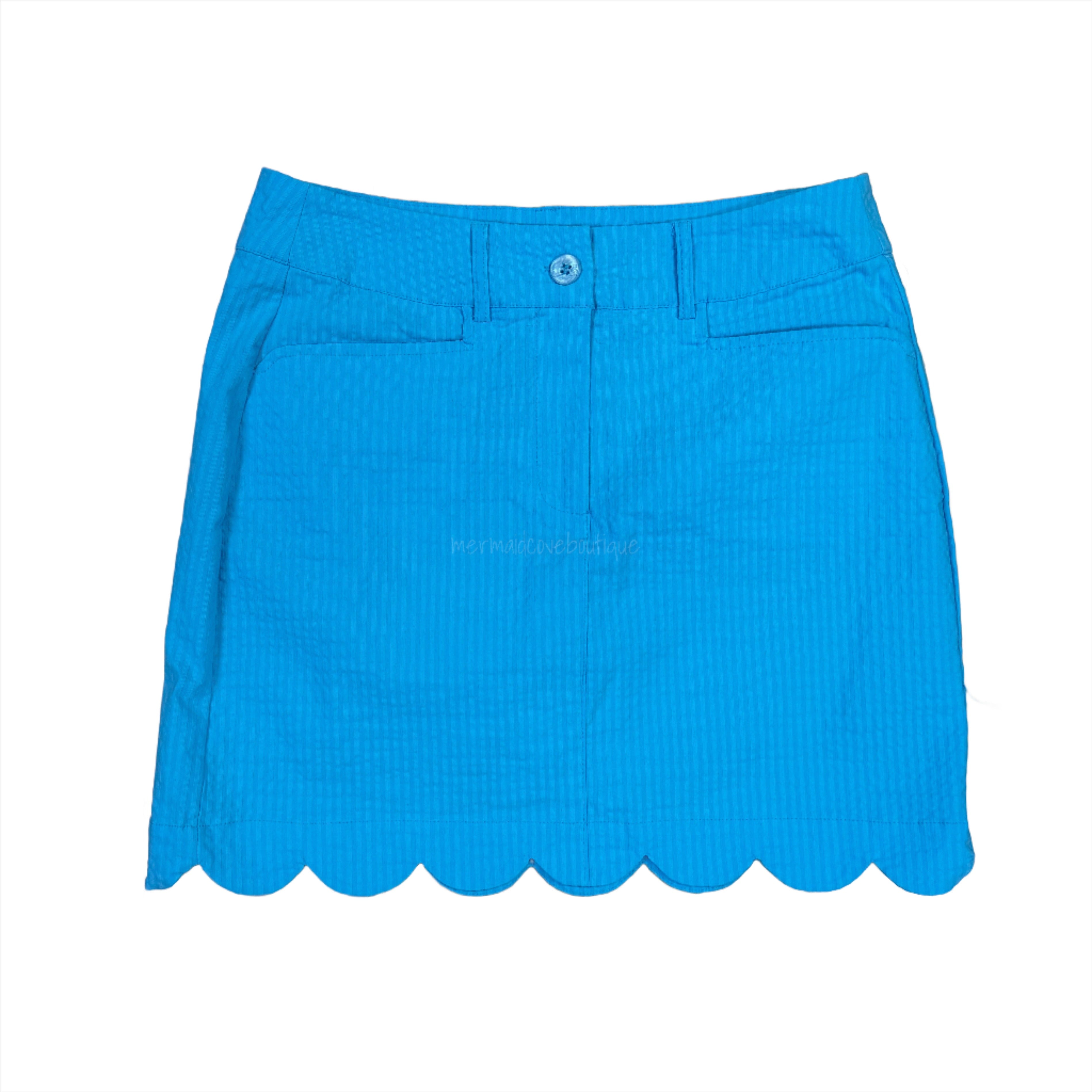 Beachtime Scallop Skort in Turquoise