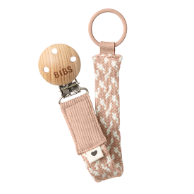 Bibs Pacifier Clip - Blush/Ivory