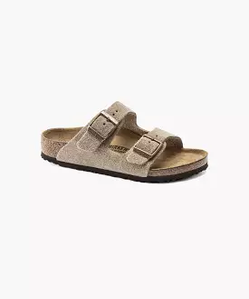 Birkenstock Kids Arizona Suede Leather Taupe Sandals