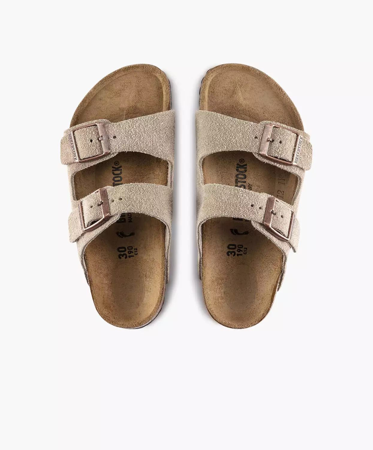 Birkenstock Kids Arizona Suede Leather Taupe Sandals