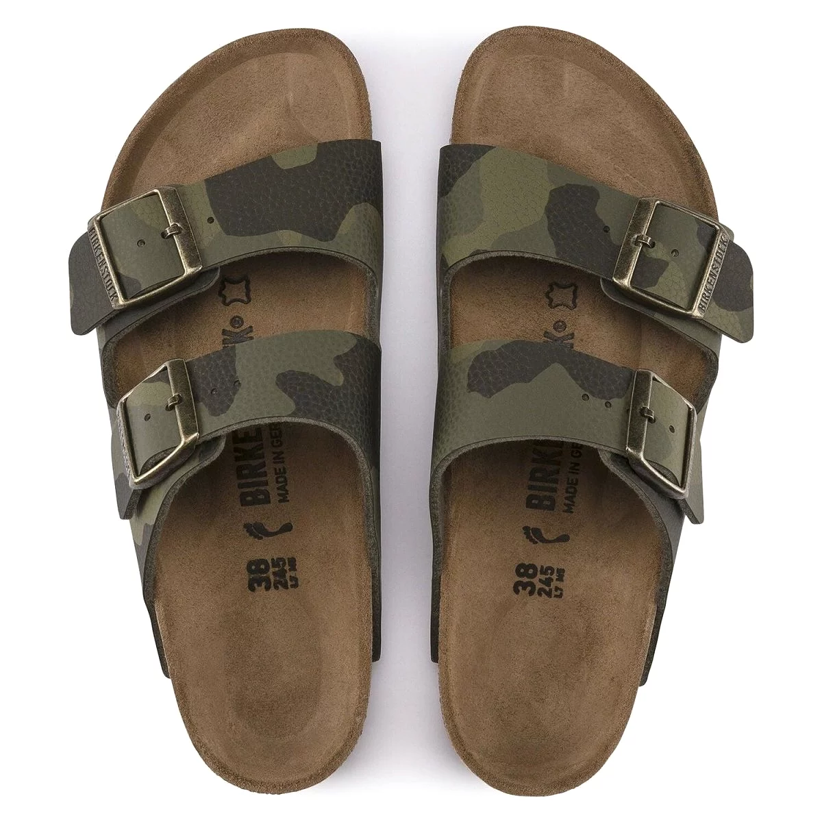 Birkenstock Women's Arizona - Desert Soil Camouflage Green Birko-Flor