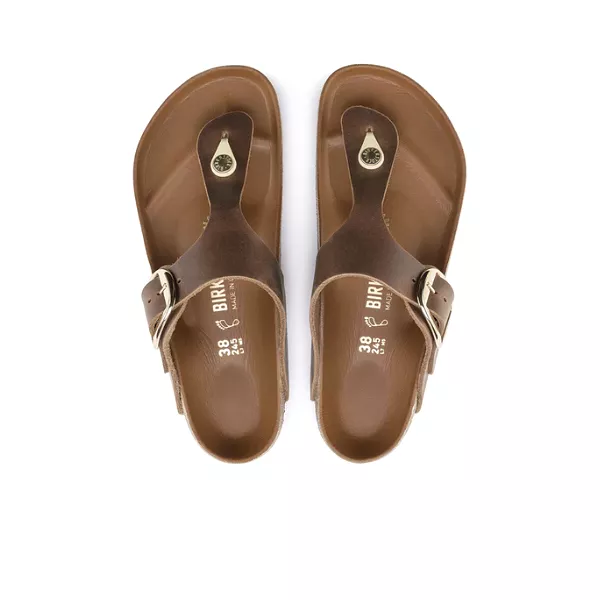 Birkenstock Women's Gizeh Big Buckle Oiled Leather Cognac