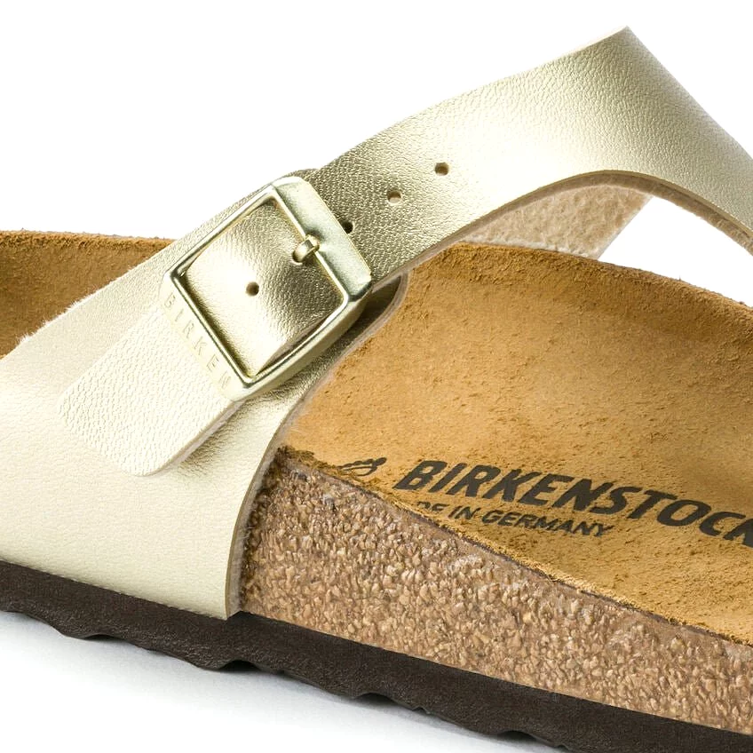 Birkenstock Women's Gizeh - Gold Birko-Flor