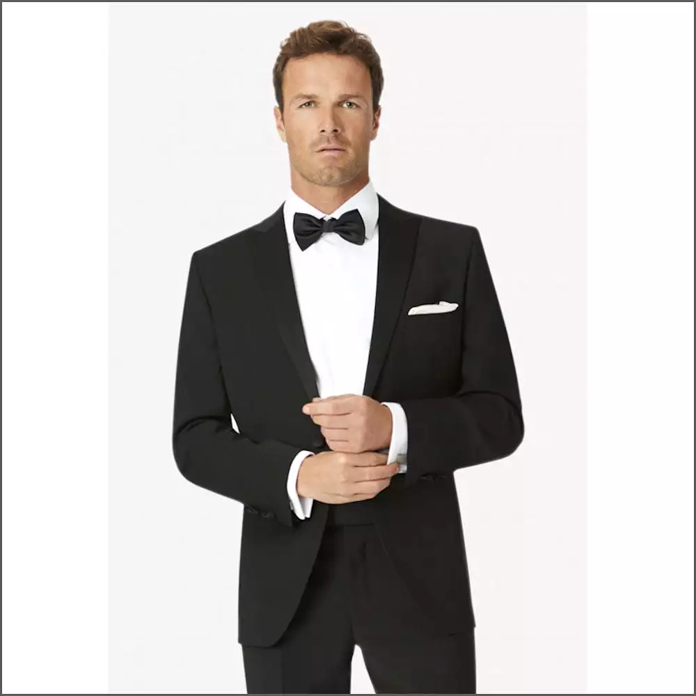 Brook Taverner Sapphire Satin Lapel Dinner Suit***