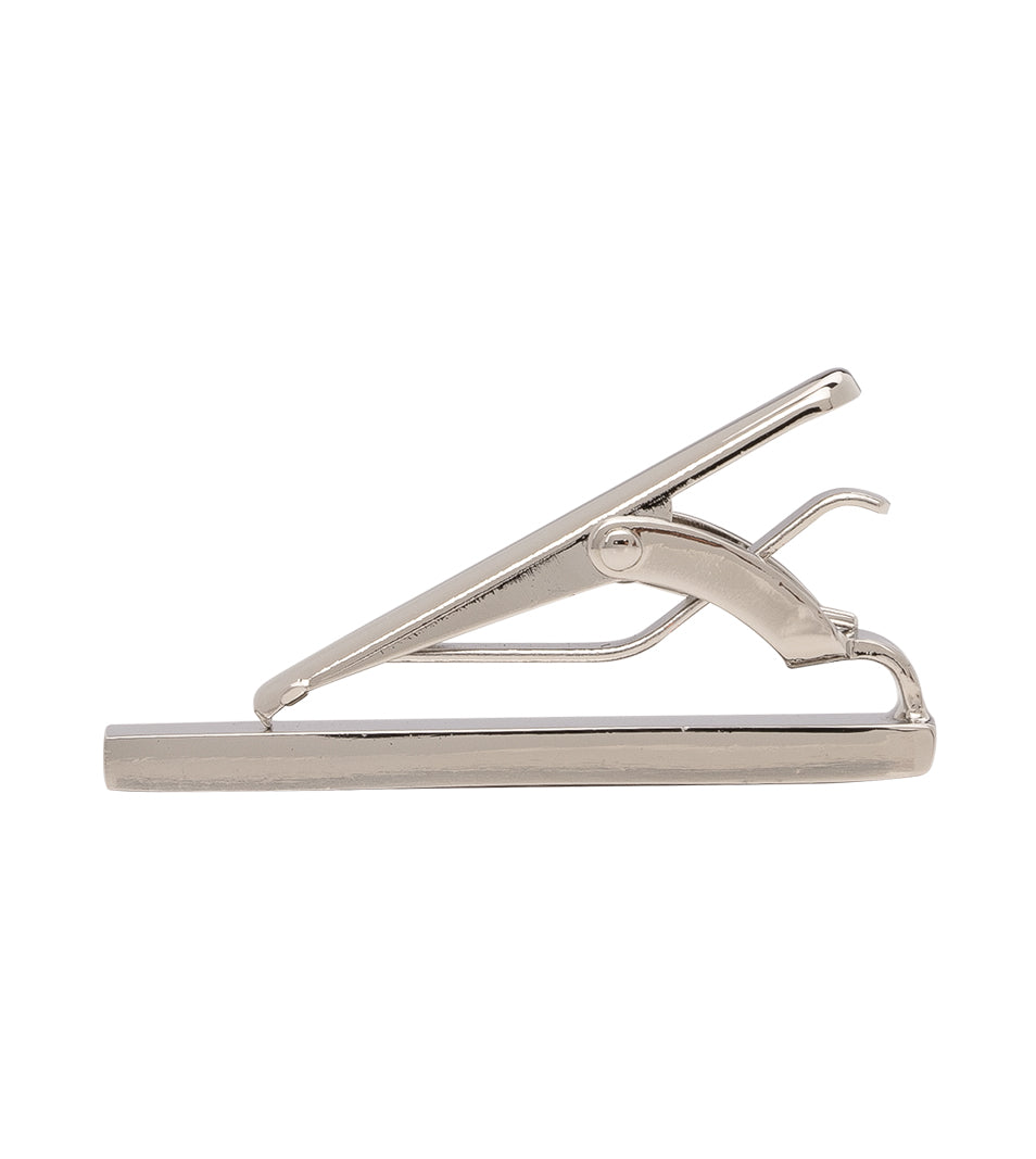 Brushed Silver Tie Clip