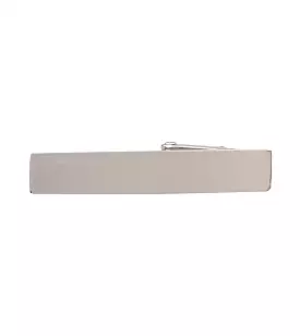 Brushed Silver Tie Clip