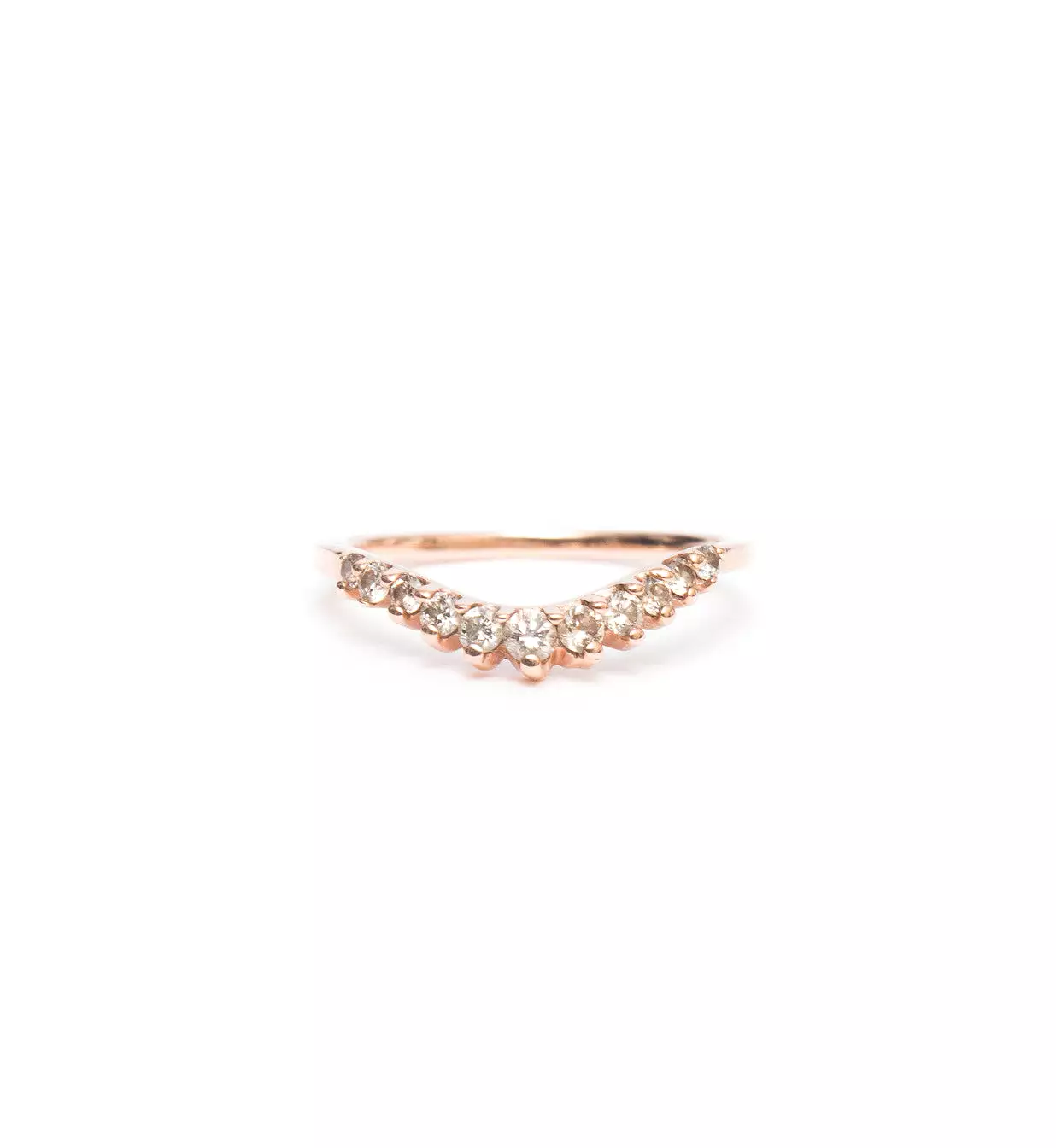 Champagne Diamond Tiara Curve Band