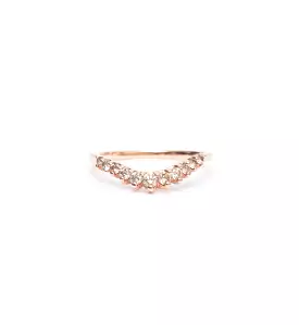 Champagne Diamond Tiara Curve Band