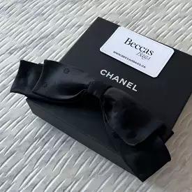 Chanel CC Satin Bow Hair Clip