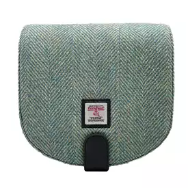 Cross Body Bag - Turquoise Harris Tweed