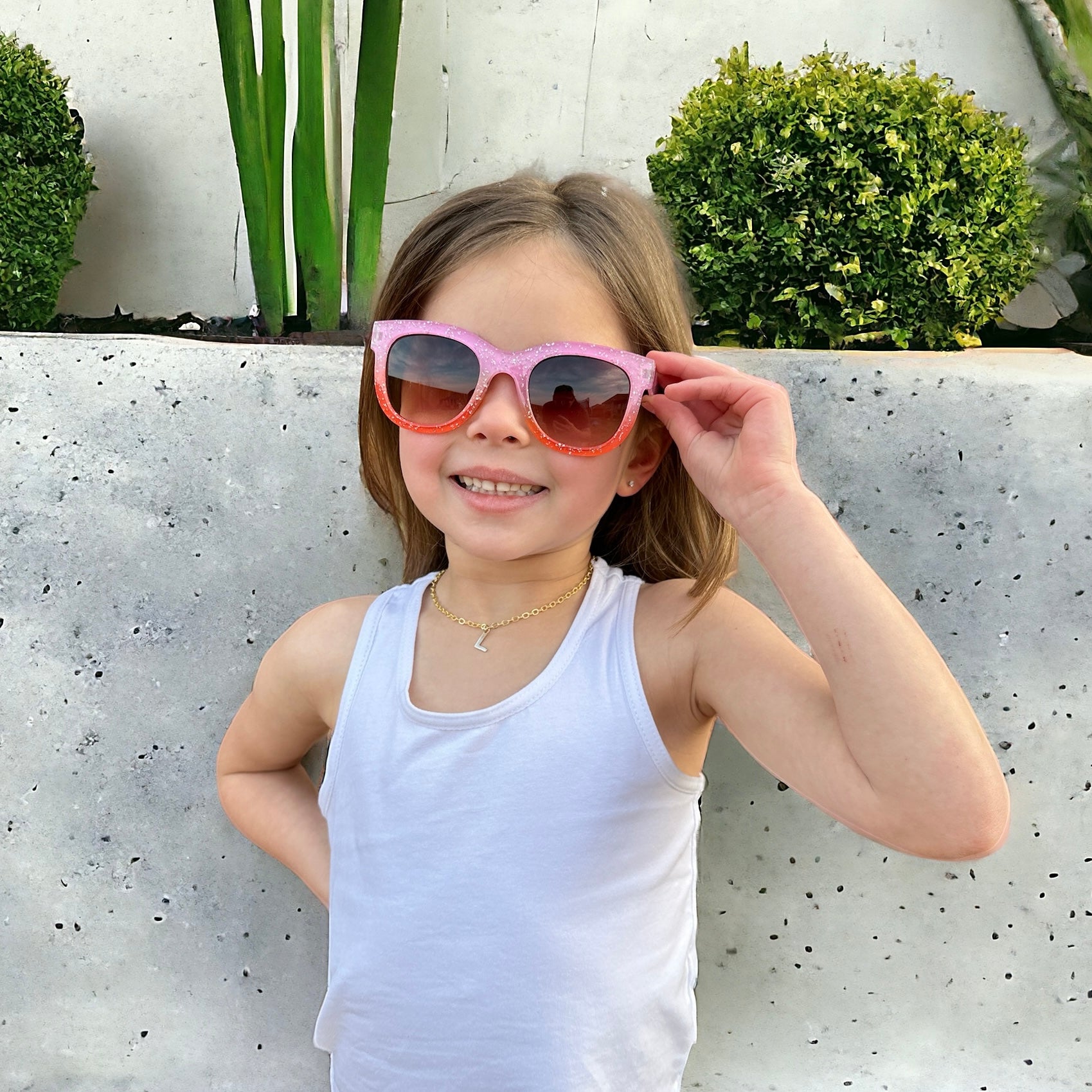 Fun In The Sun Little Girl Glitter Sunglasses