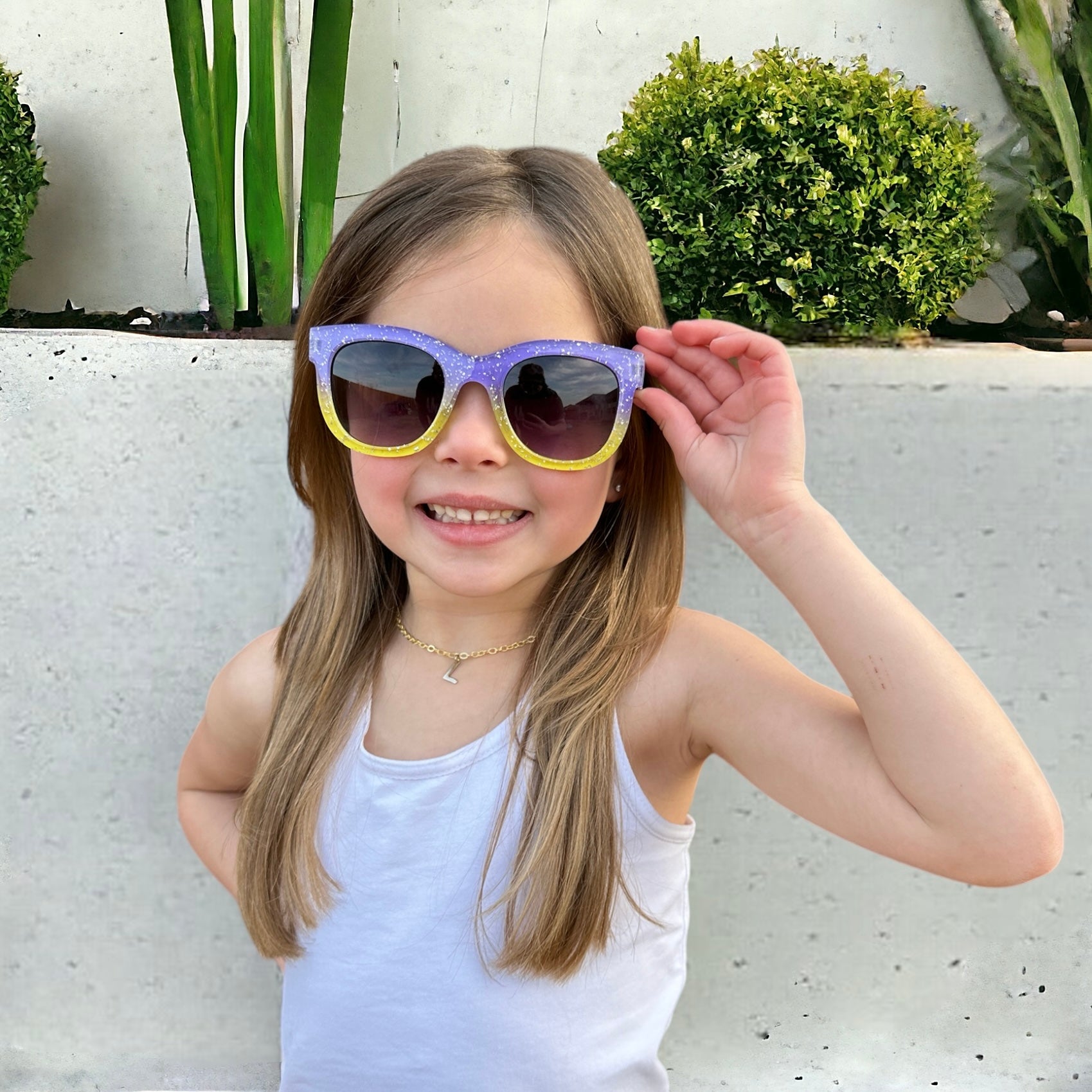 Fun In The Sun Little Girl Glitter Sunglasses