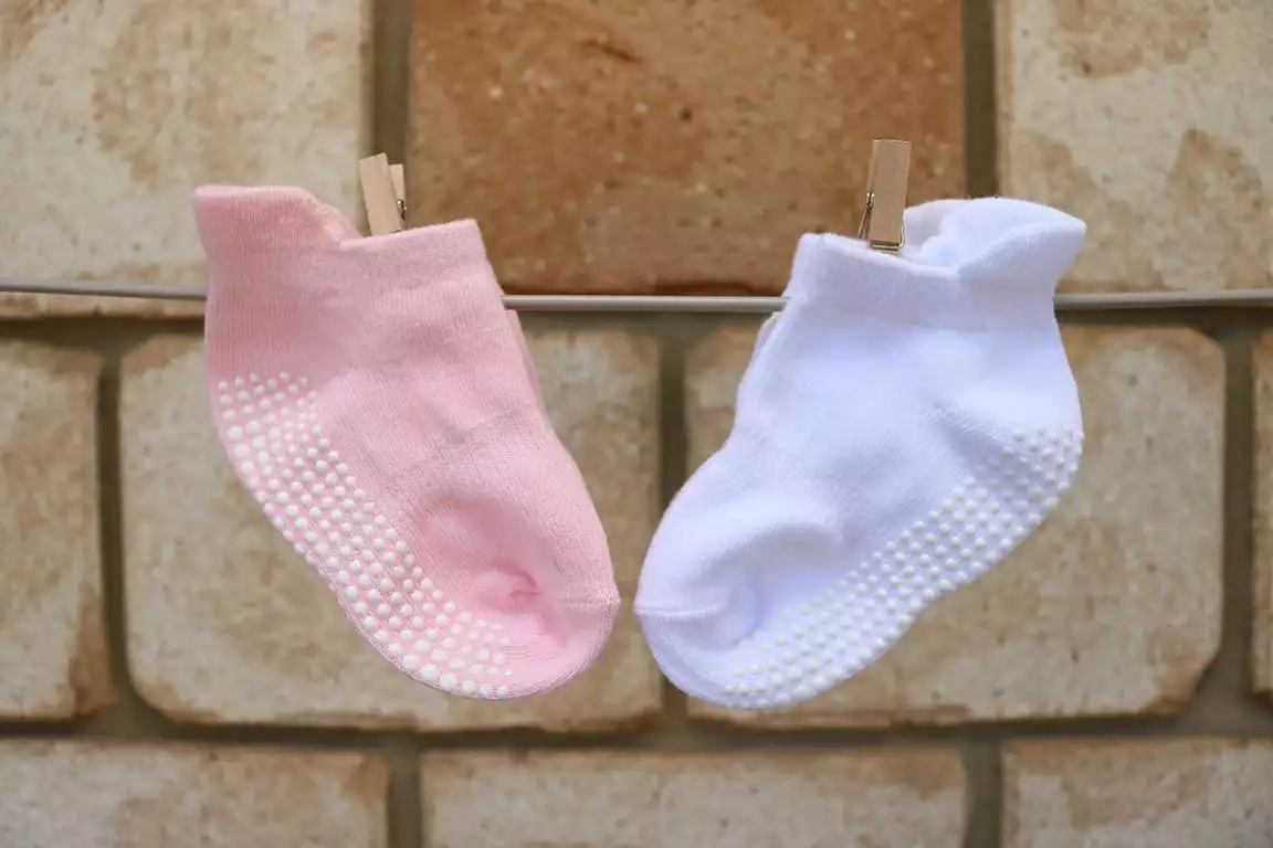 Grip socks - Girls pink x 2 pack