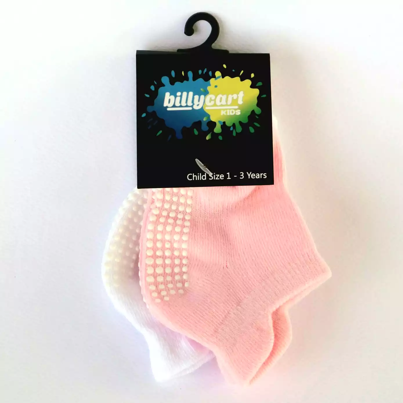 Grip socks - Girls pink x 2 pack