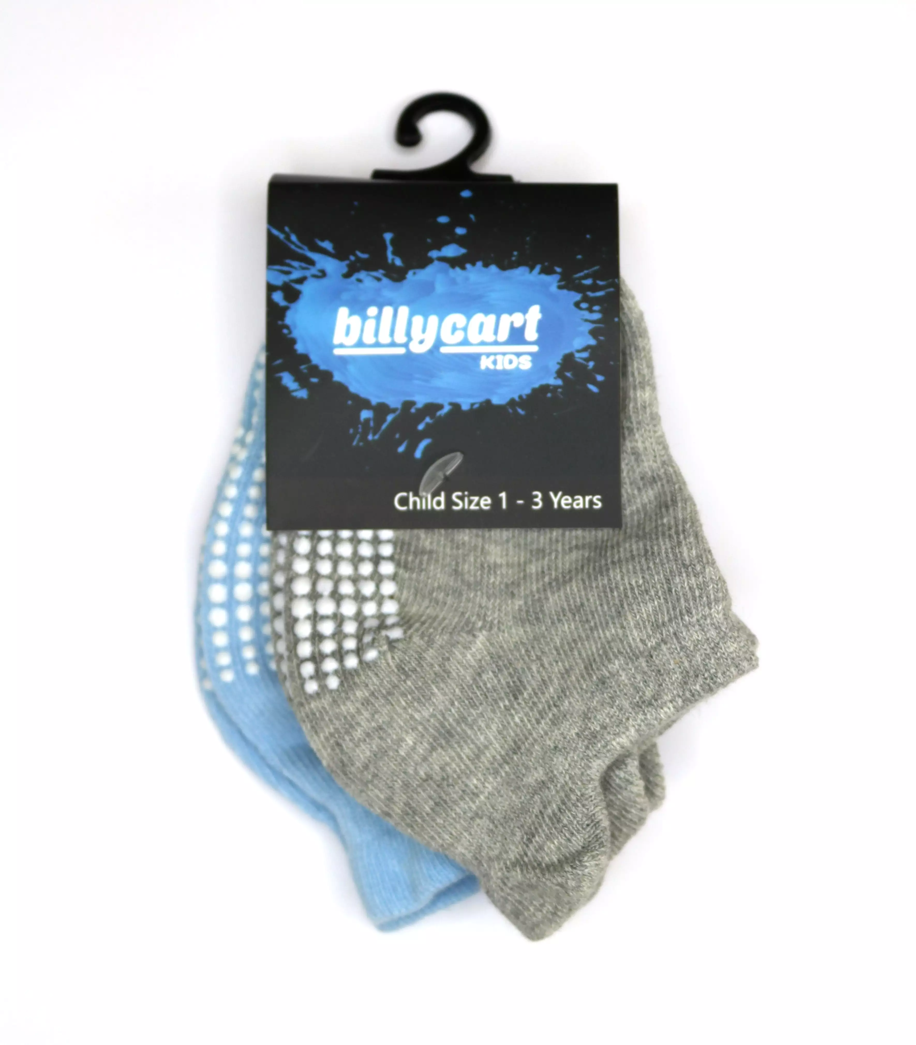 Grip Socks - Grey boys x 2 pack