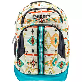 'Hooey' Ox Backpack - Cream Aztec / Turquoise