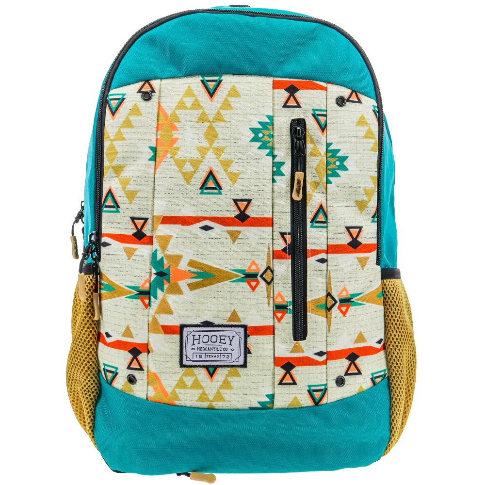 'Hooey' Rockstar Backpack - Cream Aztec / Turquoise / Gold