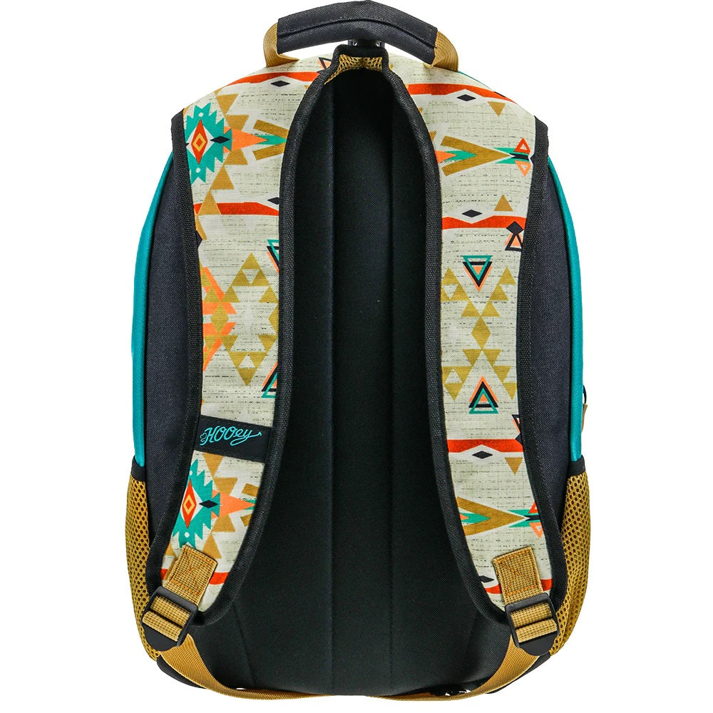 'Hooey' Rockstar Backpack - Cream Aztec / Turquoise / Gold