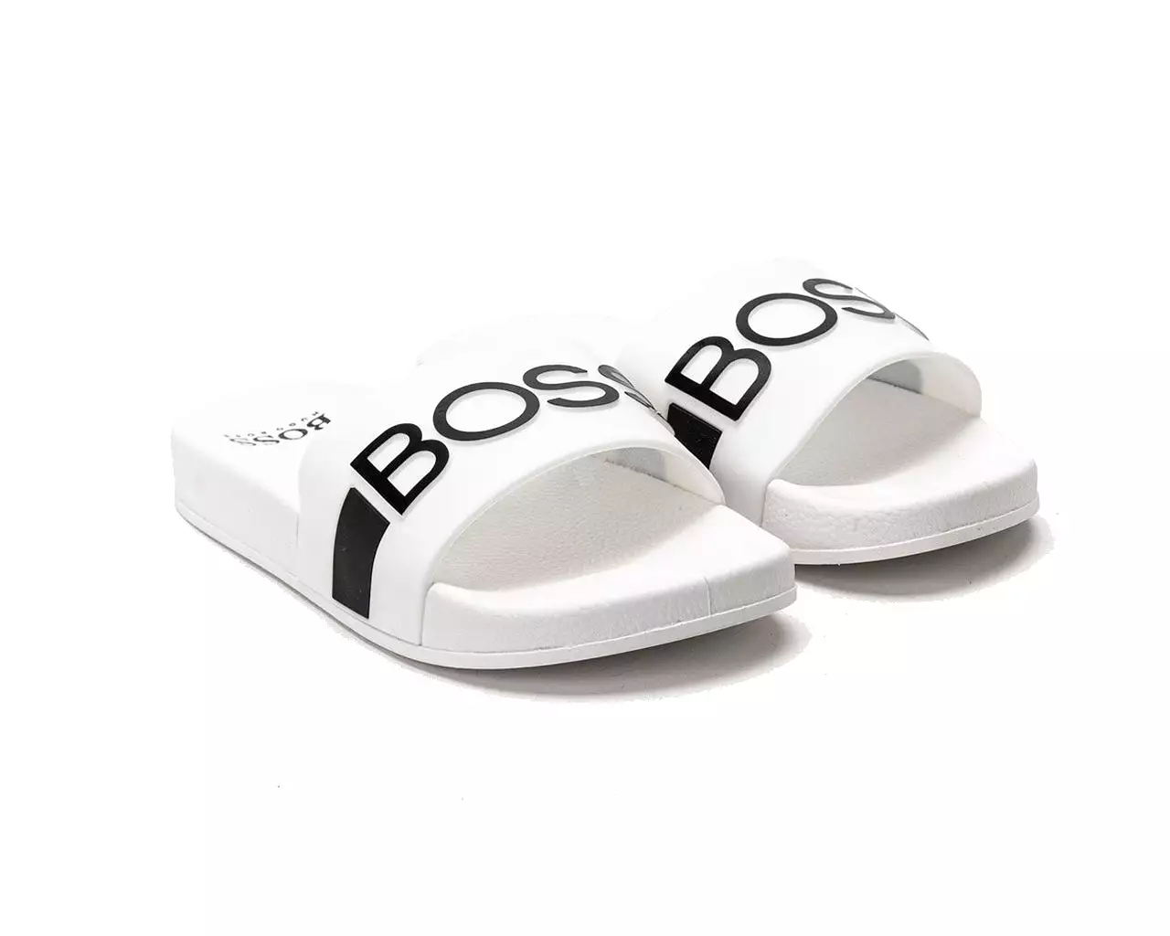 Hugo Boss Kids J29274 10B Logo Sliders White