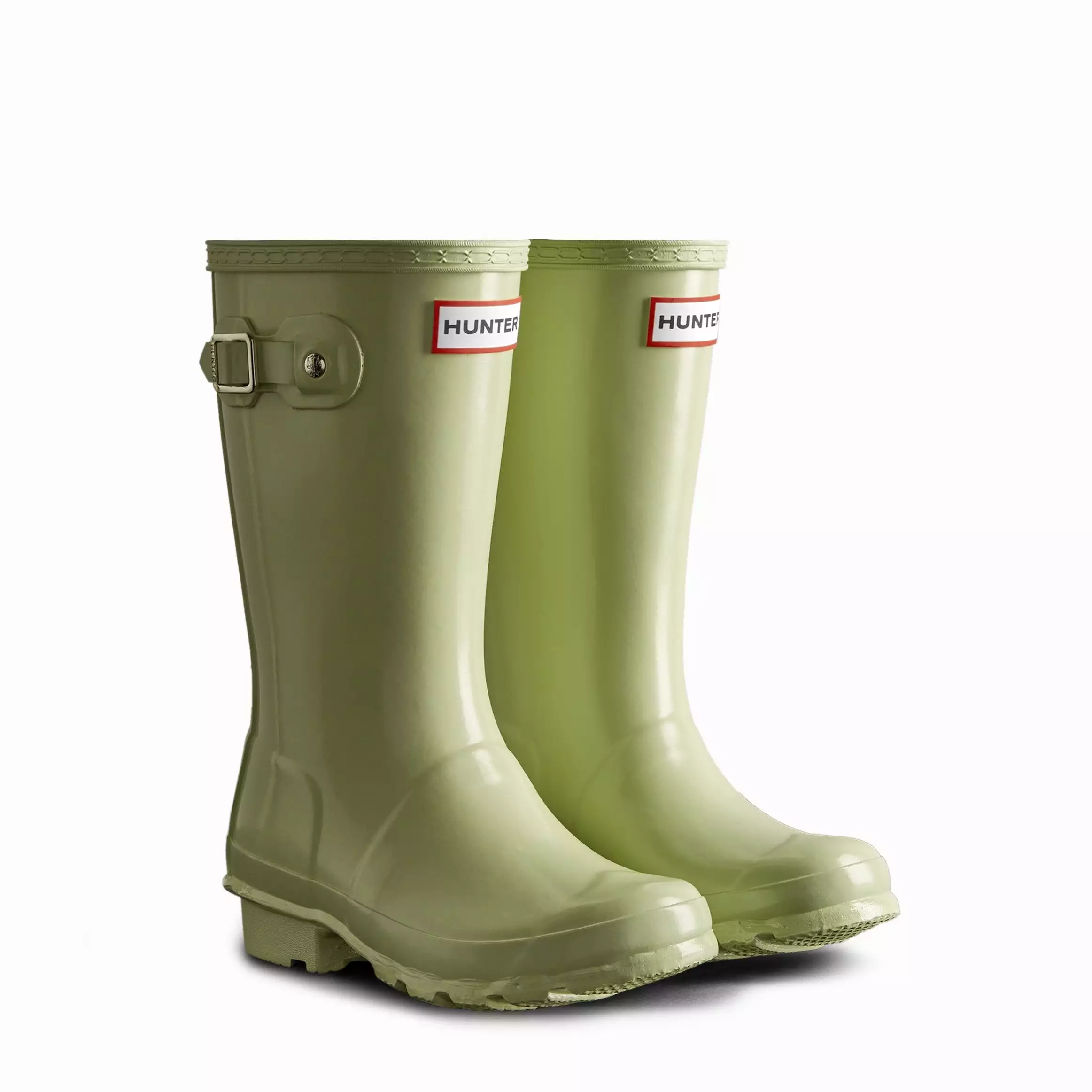 Hunter Muffled Green Original Kids Gloss Rain Boot