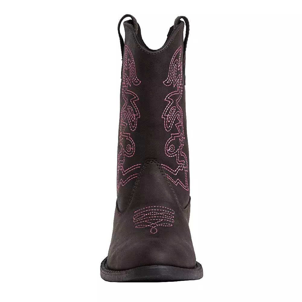 Kids' Ranch in Dark Brown/Pink