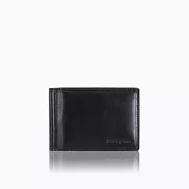 Leather Money Clip Wallet, Black