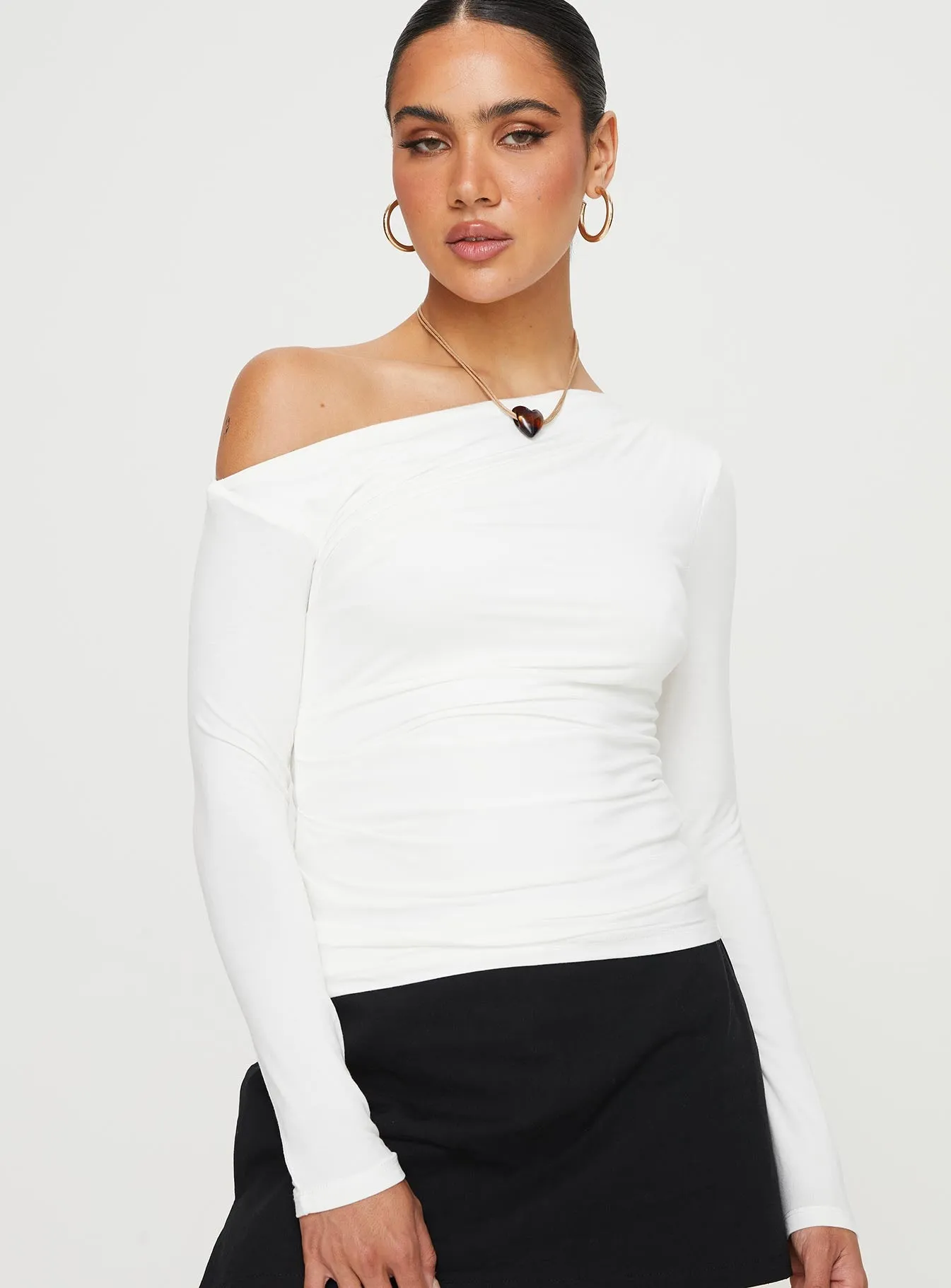 Marinne Long Sleeve Top White