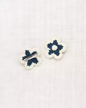 Medium flower clip set-Moonlight