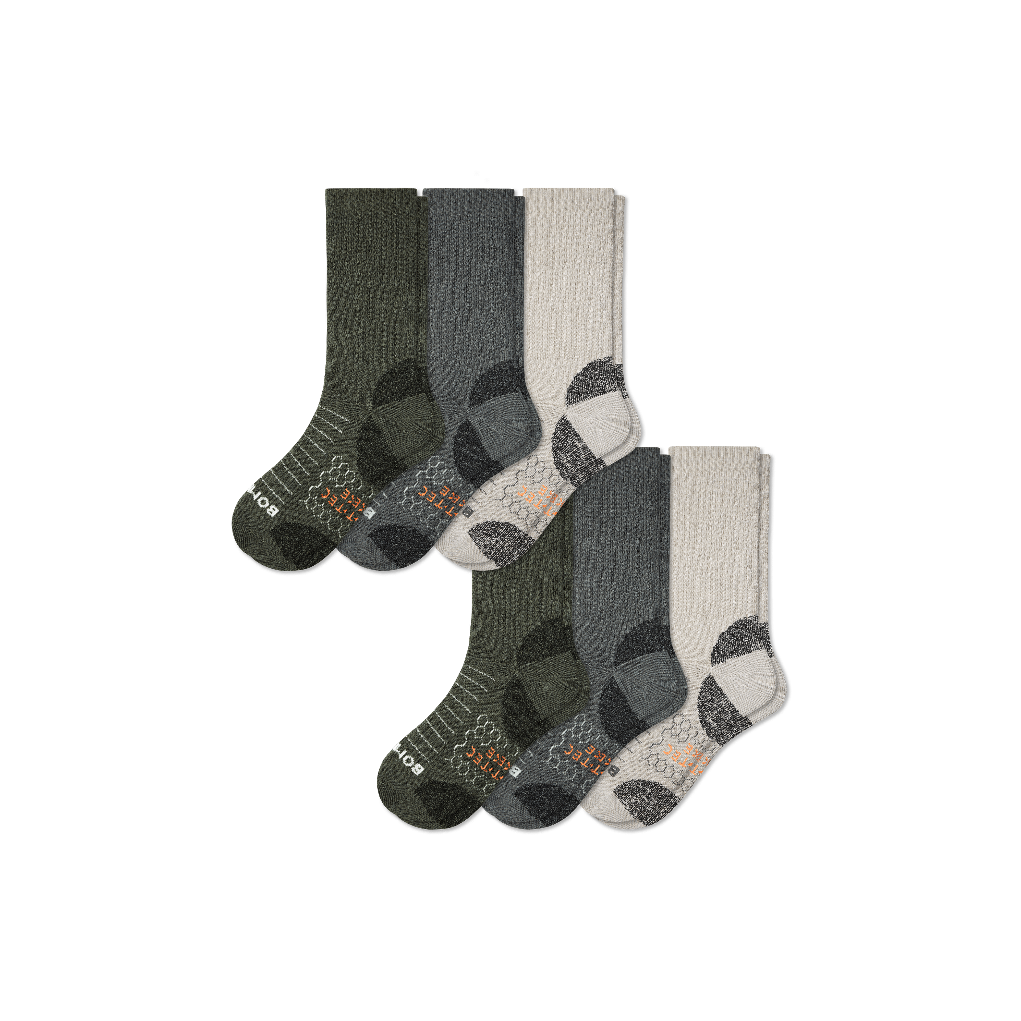 Men's Hiking Calf Sock 6-Pack