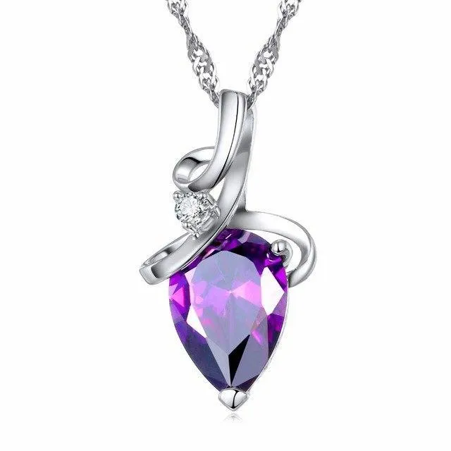 New stylish Cubic Zirconia Crystal Rhinestone Necklace Pendant