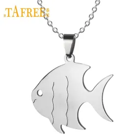 New stylish Sea Fish Statement Stainless Steel Necklace