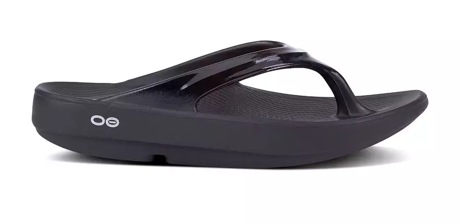 Oofos Women's Oolala Recovery Thong Sandal - Black