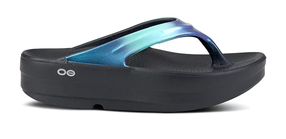 Oofos Women's Oomega Oolala Luxe Recovery Thong Sandal - Atlantis