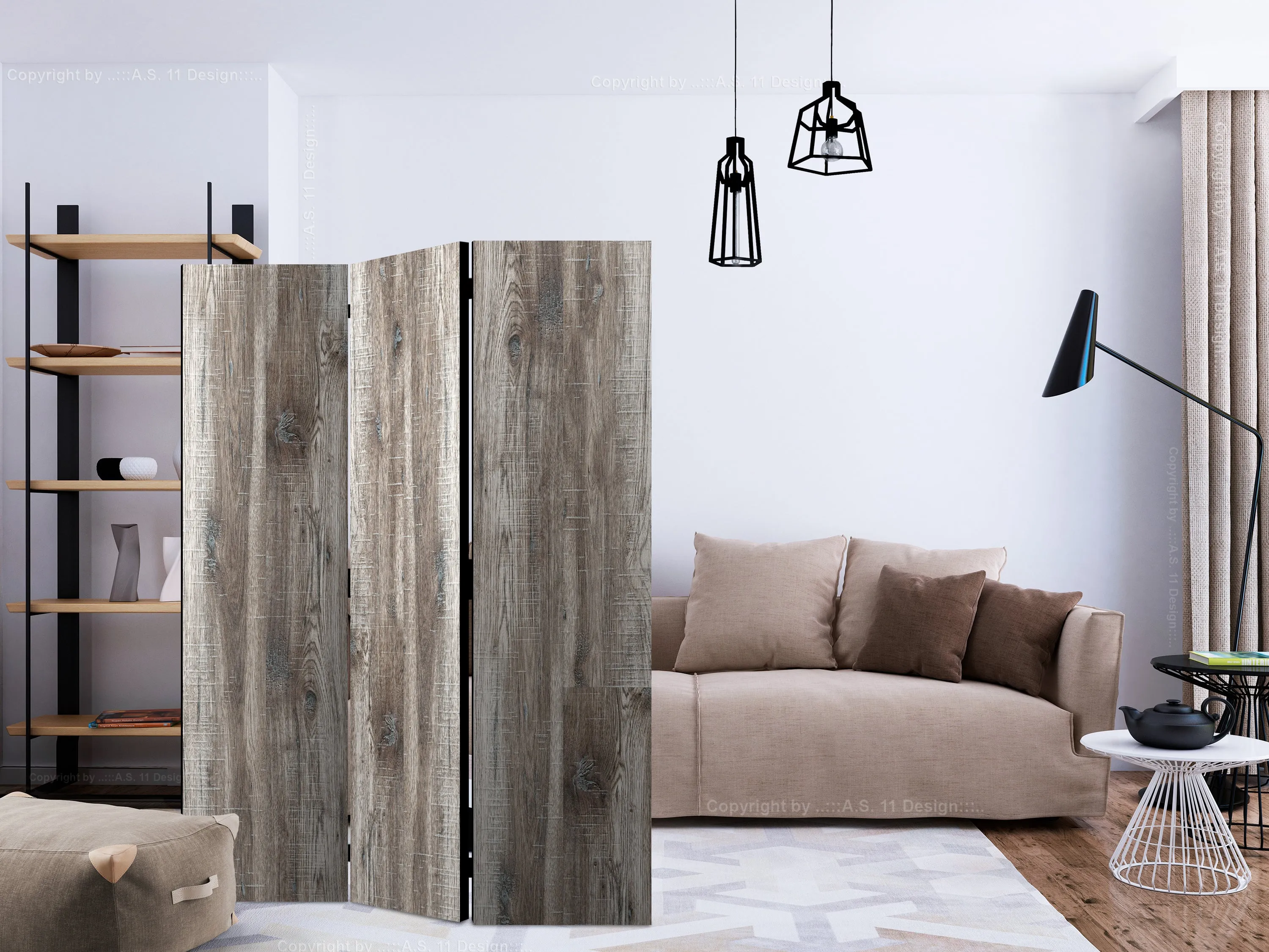 Paravento Stylish Wood [Room Dividers]