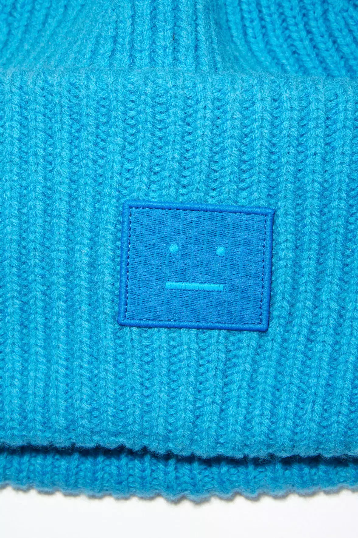 Ribbed Knit Beanie Sapphire Blue