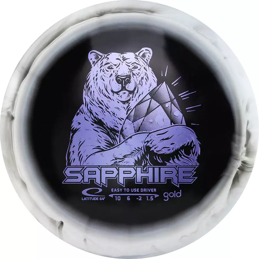 Sapphire Gold Orbit Inverted Stamp