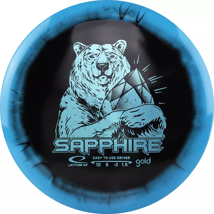 Sapphire Gold Orbit Inverted Stamp