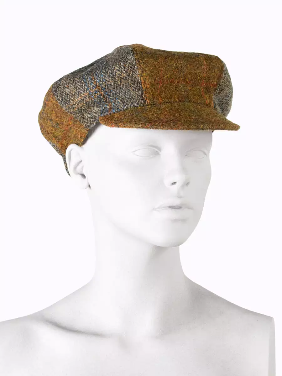 Sara Tiara Harris Tweed Baker Boy Cap