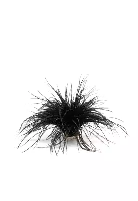 Solid Feather Clip And Brooch Fascinator