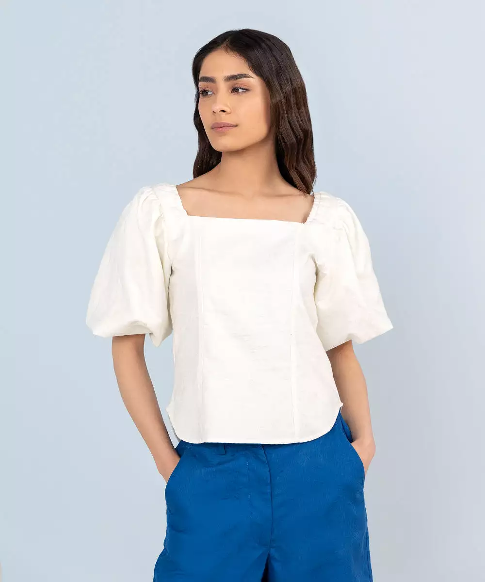 Square Neck Slim-Fit Top