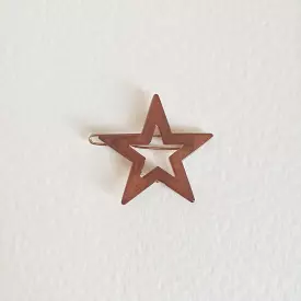 Star clip Chestnut